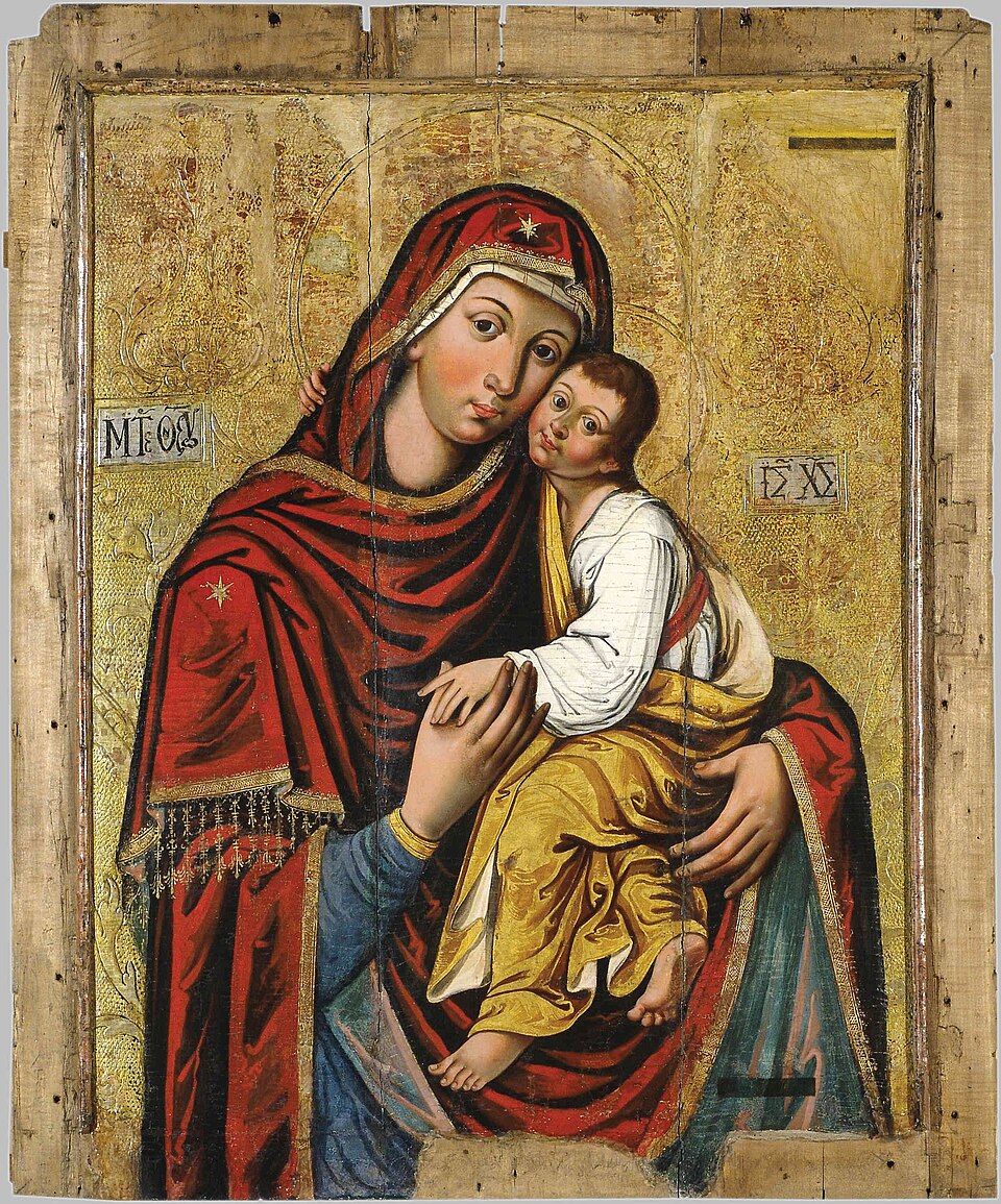 Virgin Mary and Child, Belarusian icon, 1656, painter not known