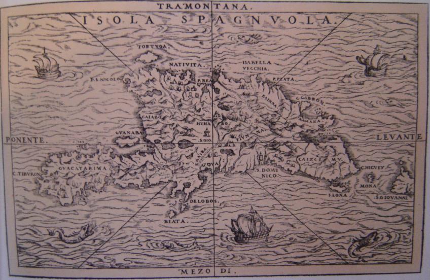 Early map of Hispaniola