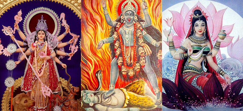 Three Shaktism goddesses