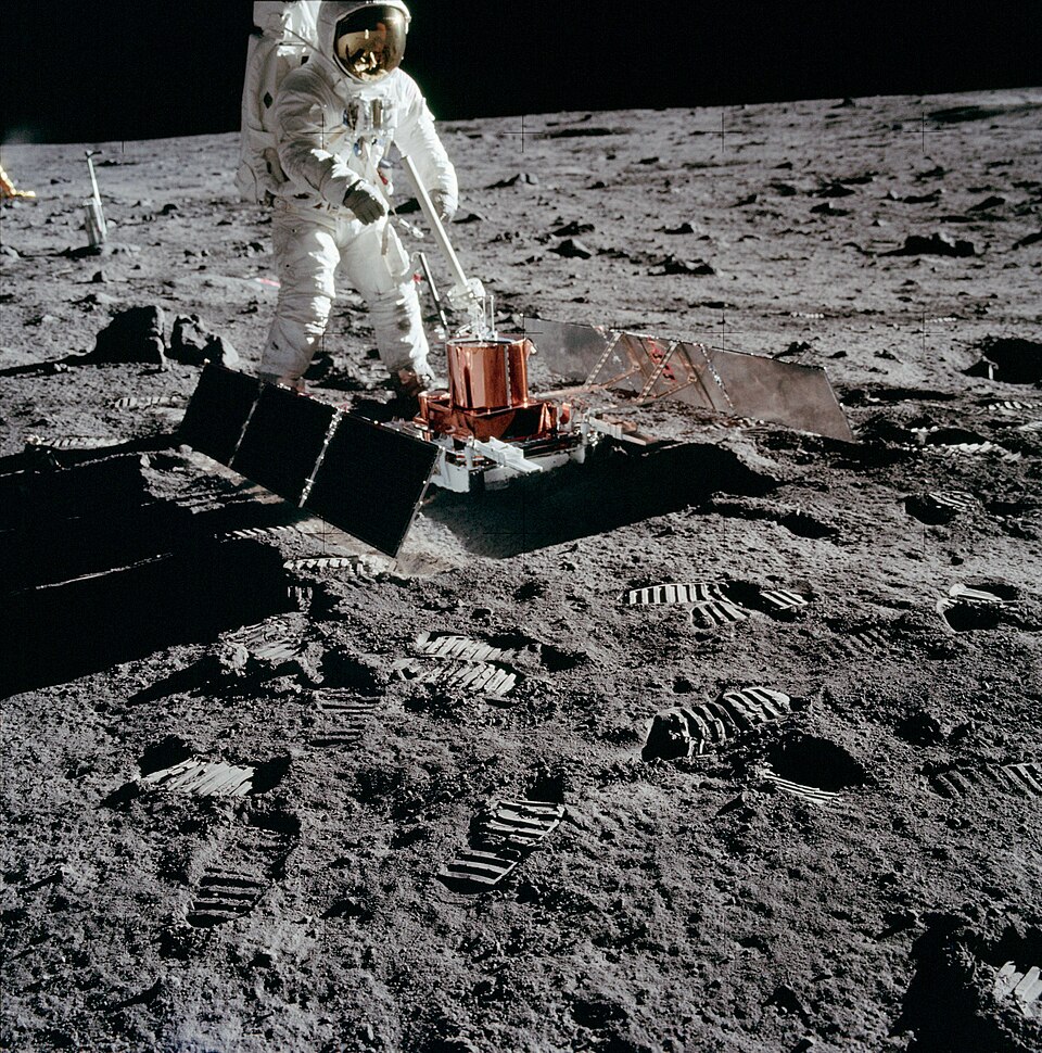 Scientific work on the Moon.