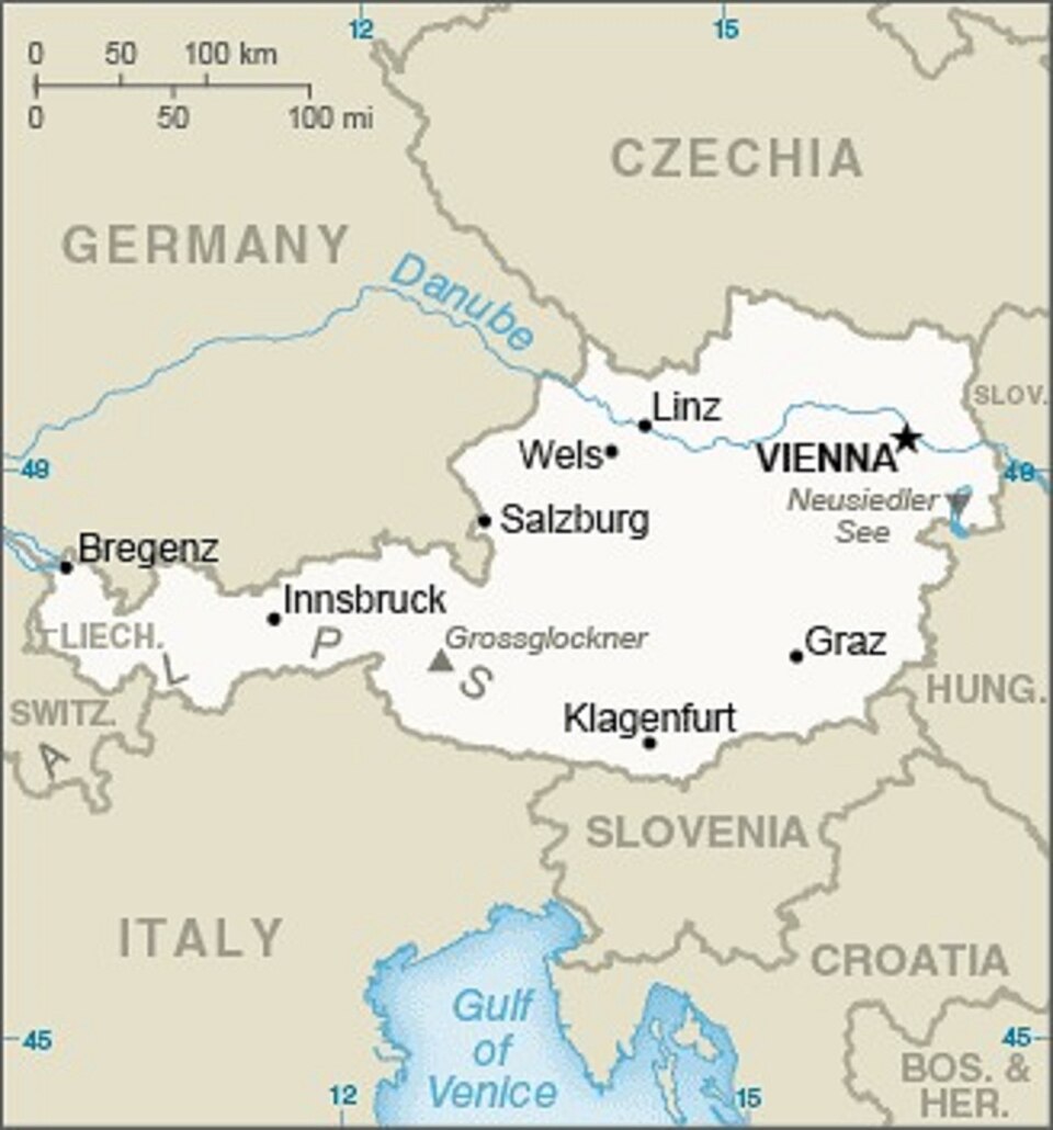 Map of Austria