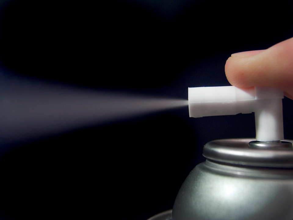 Aerosol spray cans often contain Butane