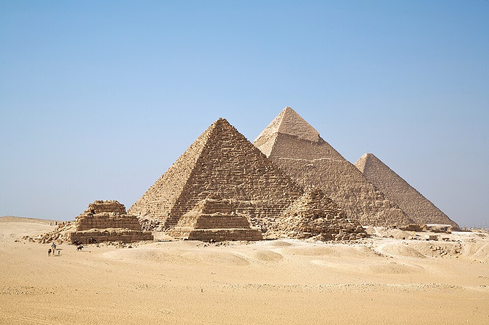 All of the six pyramids of the Giza Necropolis