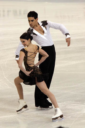 Ice dancing: Luca Lanotte & Anna Cappellini do the Paso doble on ice.