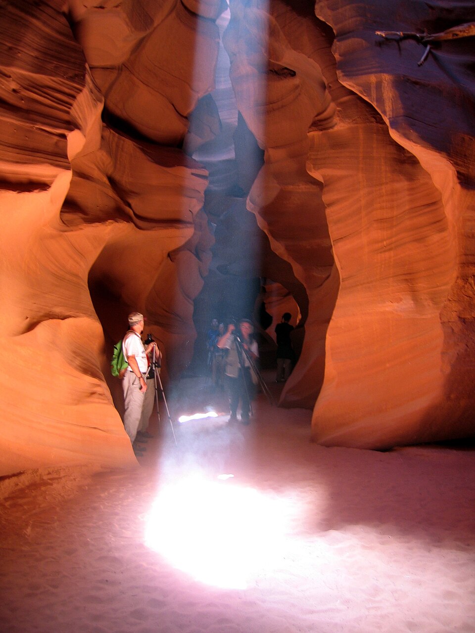 Sunlight in the Antelope Canyon, Arizona.