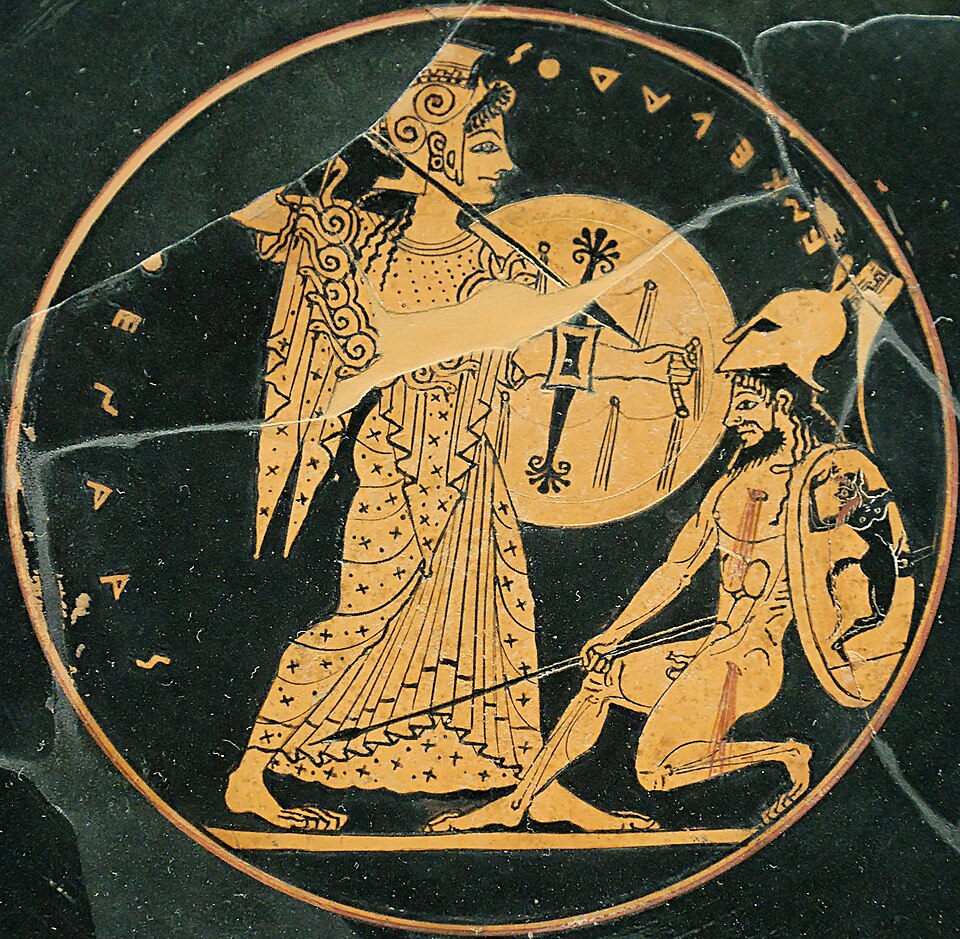 Athena fighting Enceladus.