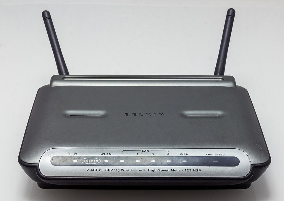 Small router with WiFi built in.