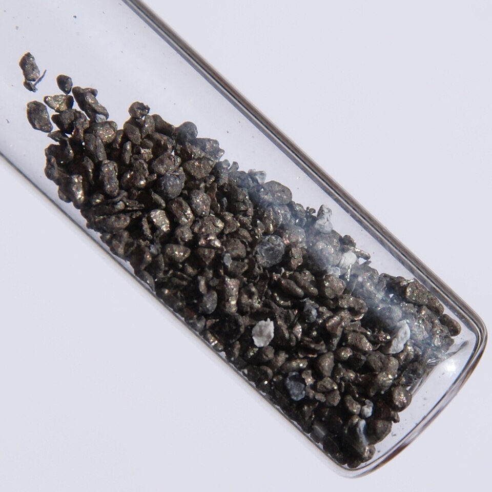 Calcium metal in air, corroded