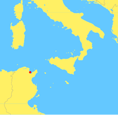 A map of the middle of the Mediterranean Sea