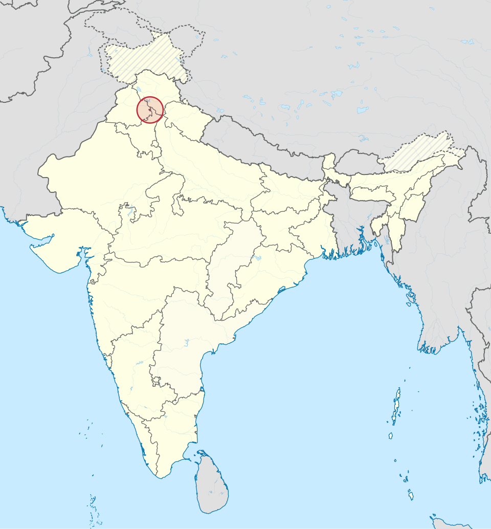 Location of Chandigarh