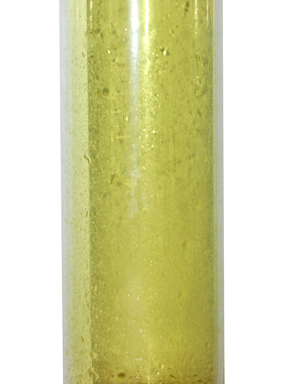 Chlorine gas in a tube