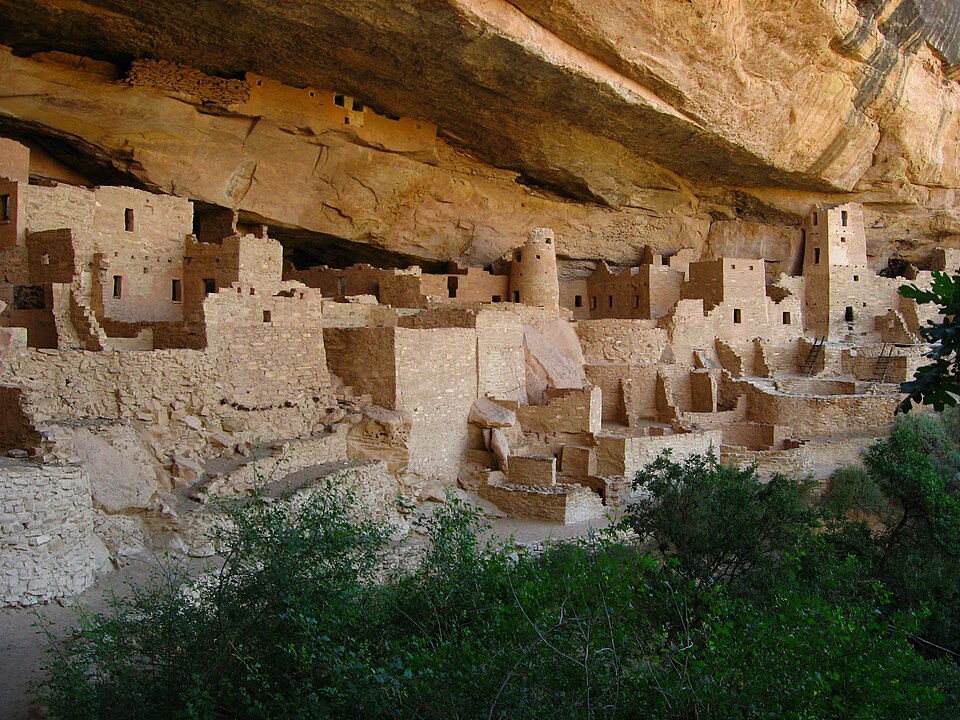 An ancient palace built by the Anasazi people in Mesa Verde National Park, a UNESCO World Heritage Site in Colorado