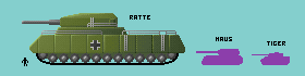 Compare the size of the P1000 with the Maus, the Tiger and a person