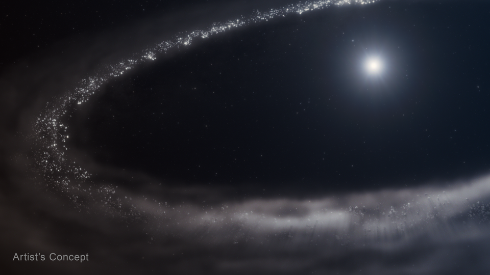 Artist's impression of the debris ring around HD 181327