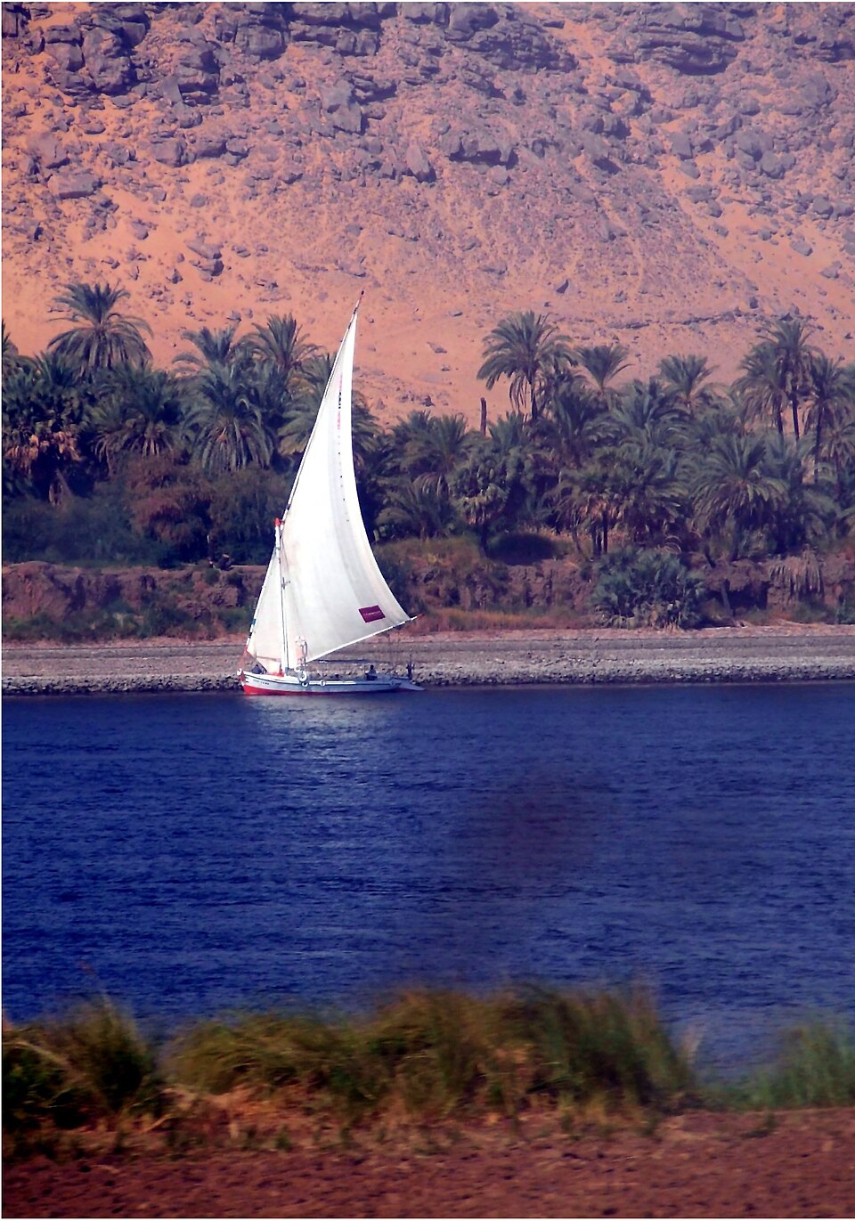 A dhow crossing the Nile near Aswan