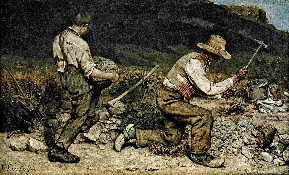 The Stone Breakers was a painting by Gustave Courbet, done in 1849. It was lost in a fire, in 1945.