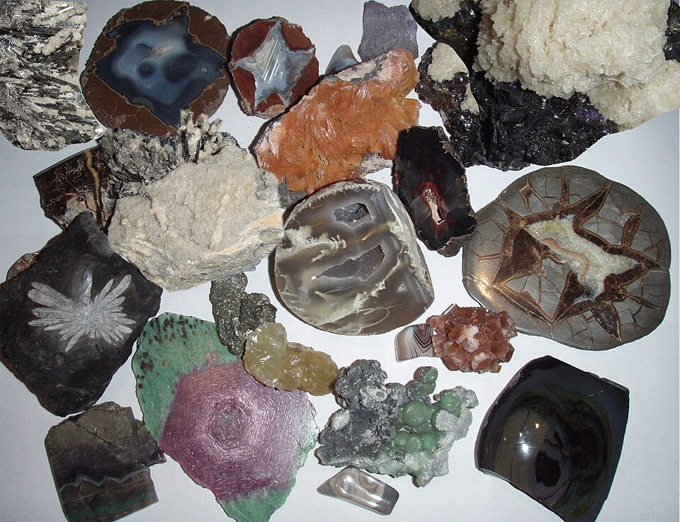 A collection of different minerals.