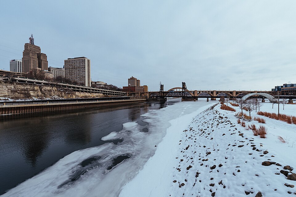Winter in the city of St.Paul