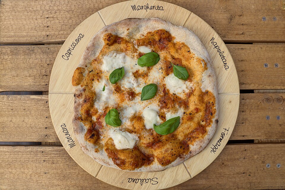 Authentic Neapolitan Pizza Margherita, the base for most kinds of pizza.