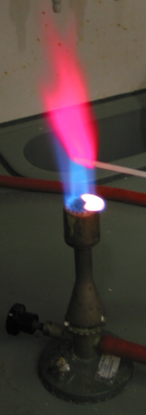 Flame test for lithium