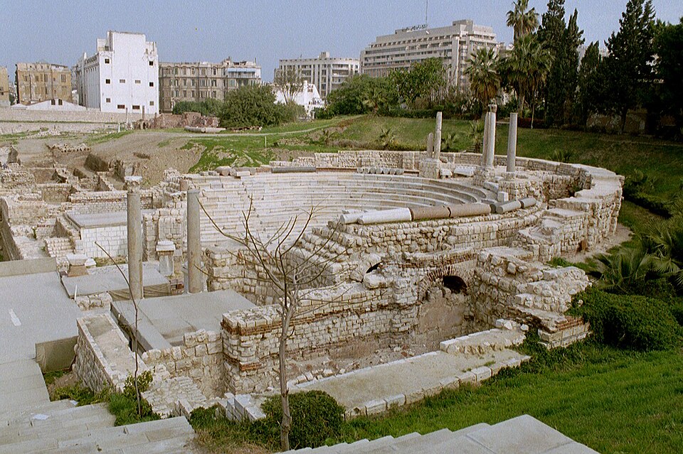 A Roman theatre in Alexandria, Egypt