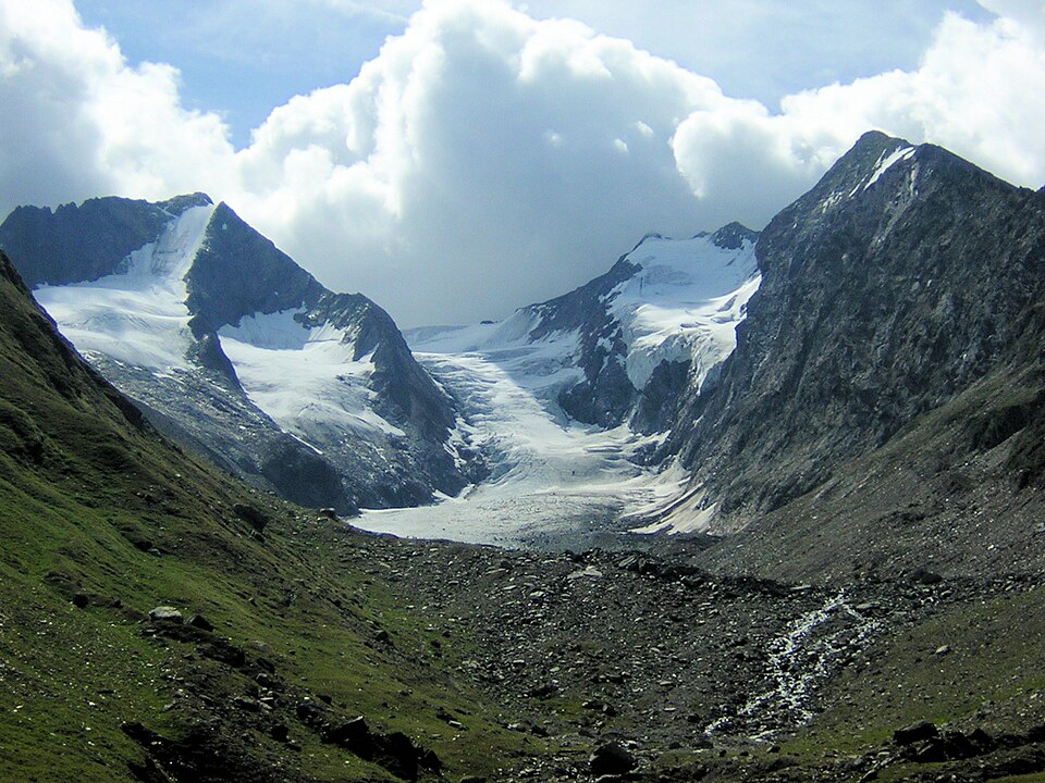 The Ötzal alps on the Austrian Italian border