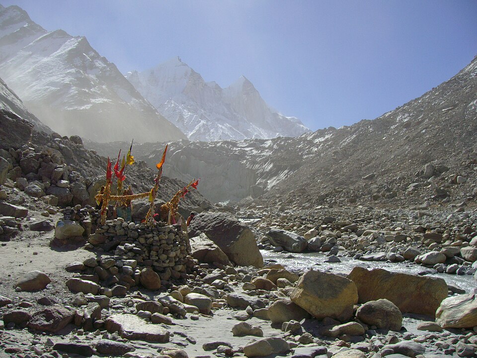A small shrine at Gomukh, Gangotri glacier