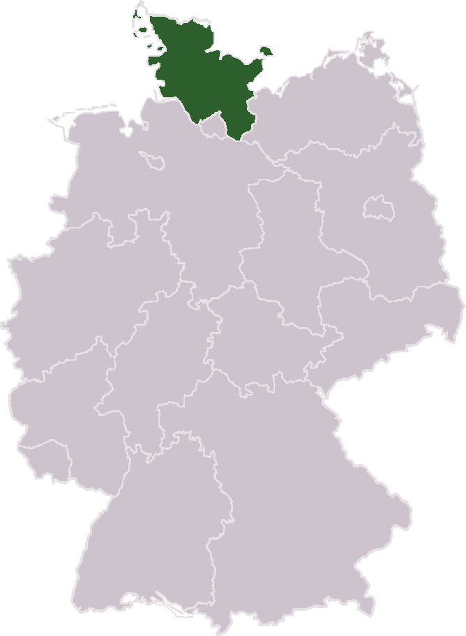 The modern-day state Schleswig-Holstein bordered on the Angles, in the days of the early Saxons.