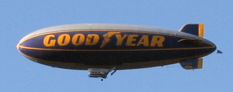 Because it is very light, helium is the gas of choice to fill airships such as the Goodyear blimp