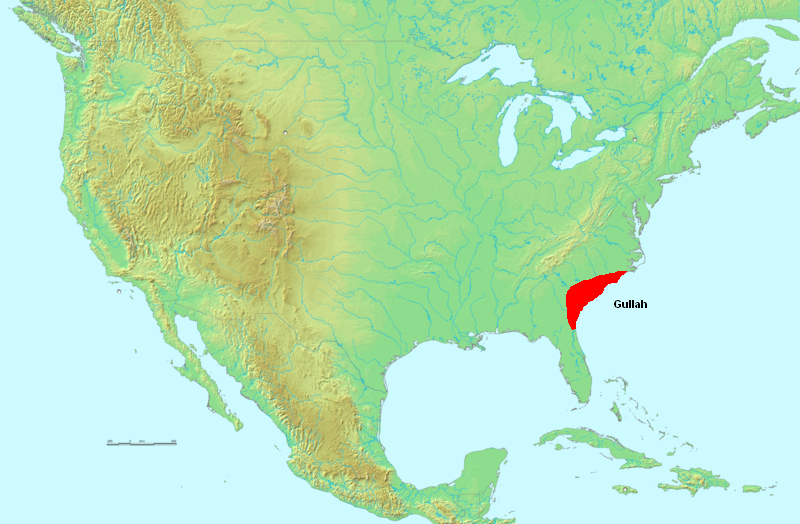 The Gullah region once extended from SE North Carolina to NE Florida.