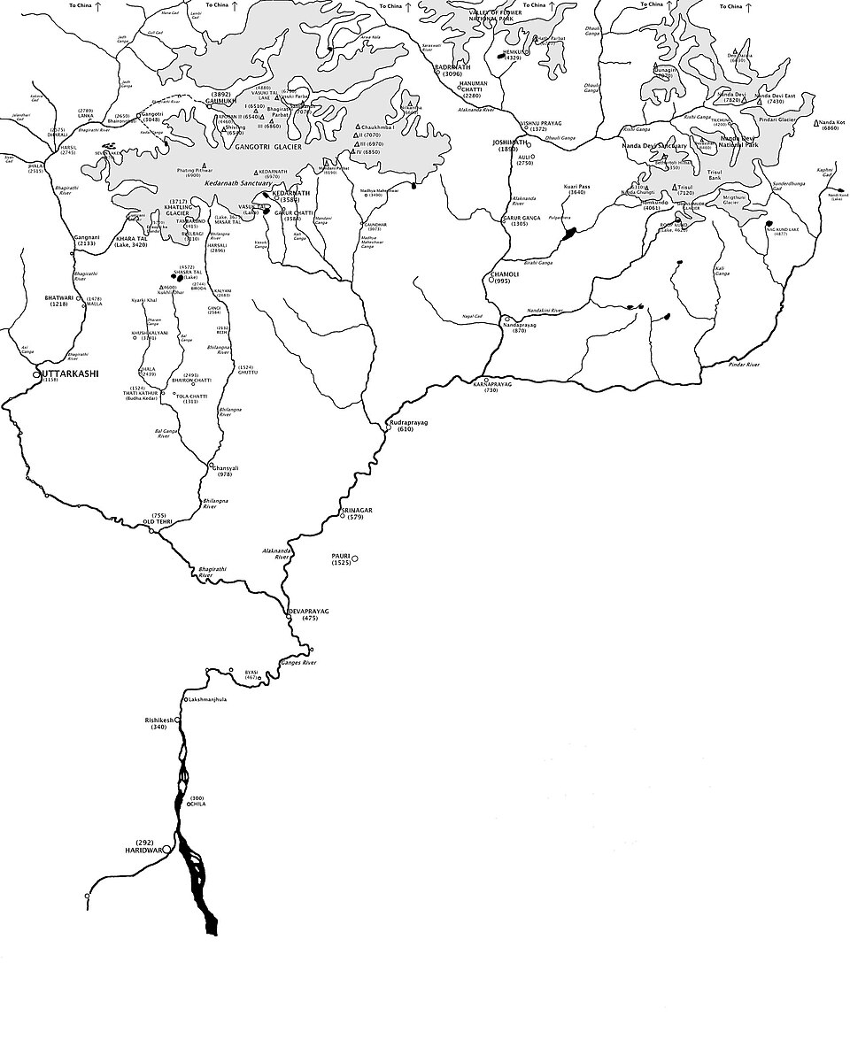 The upper course of Ganges
