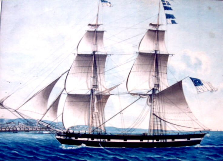 {{Center|Brig Herald built by Ezra Weston and Son, Duxbury, Massachusetts}}
