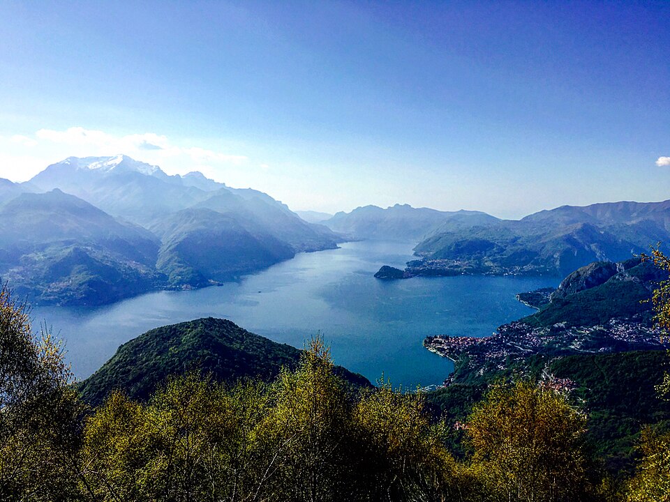 View of Lierna-Varenna Lake Como on Bellagio