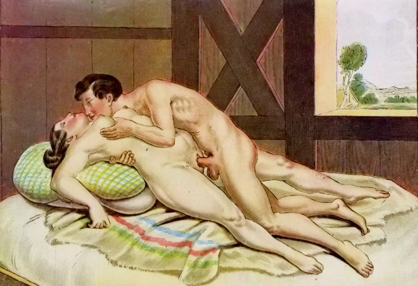 In the barn is a 19th century drawing, by an unknown author.