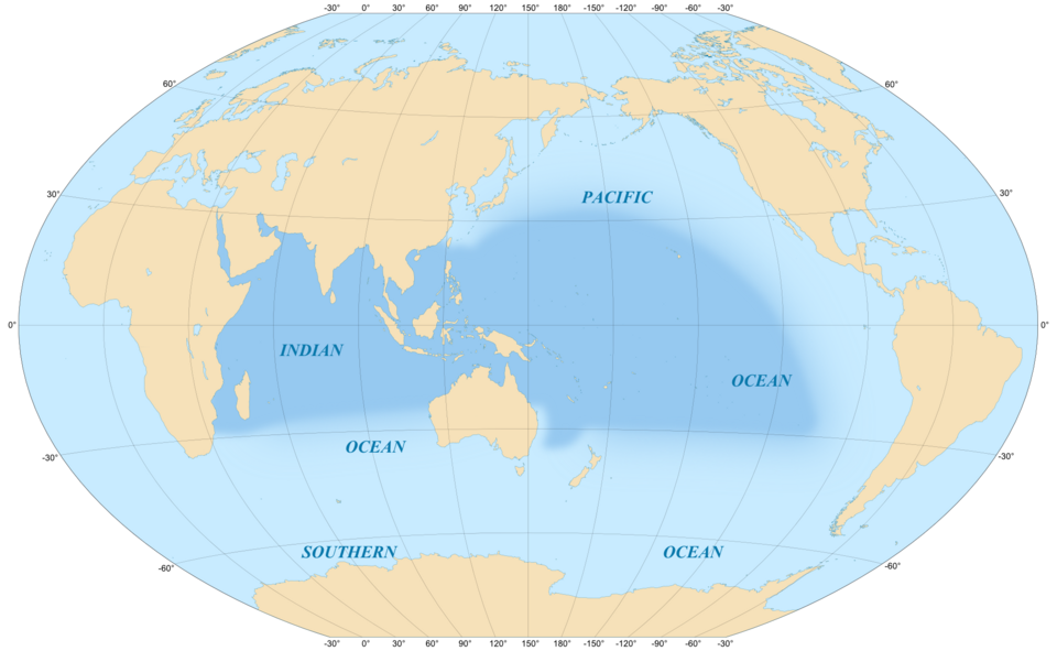 Area covered by the Indo-Pacific biogeographic region