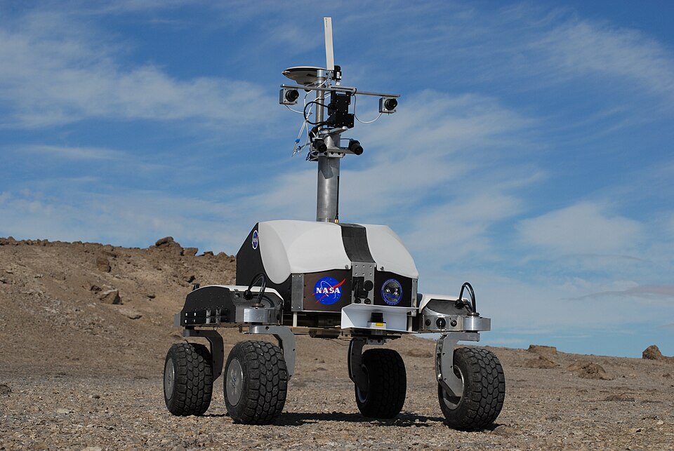 A NASA K10 black rover at Haughton Crater