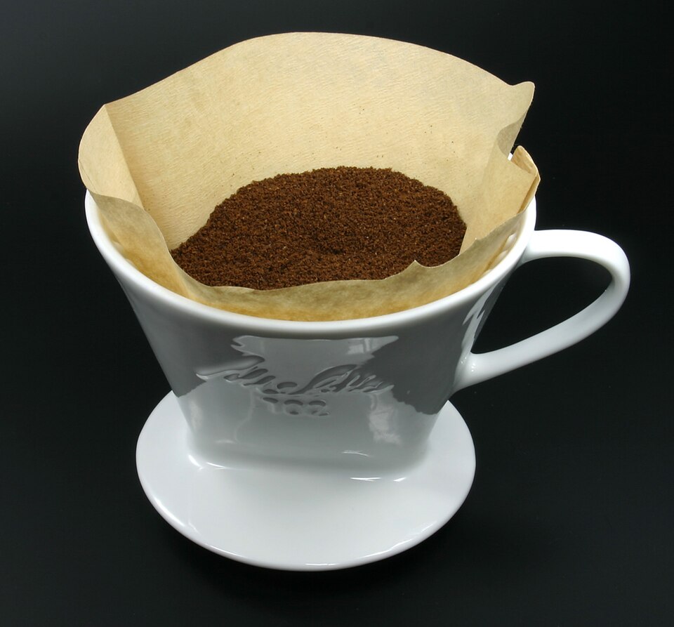 A coffee filter acts like a sieve