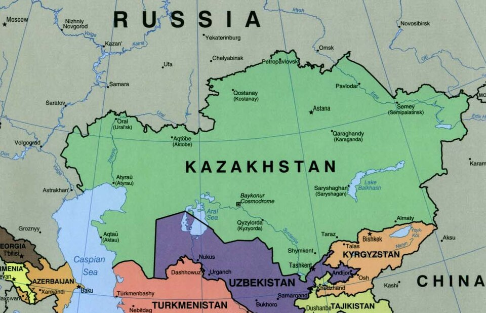 Map of Kazakhstan