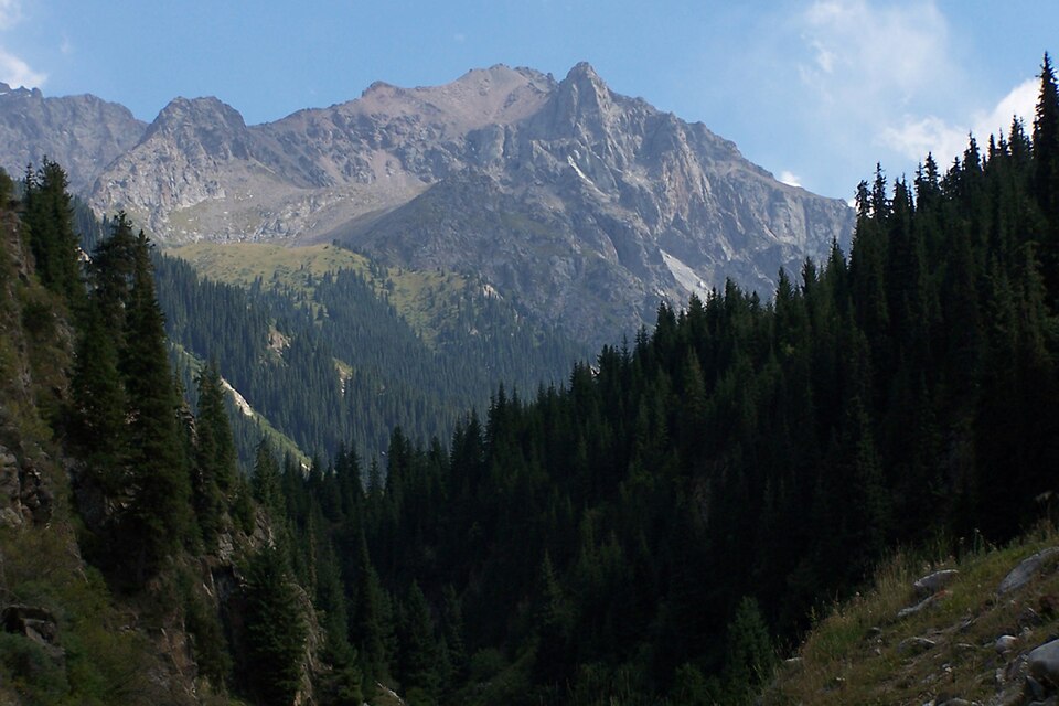 Tian Shan mountain range in Kyrgyzstan.