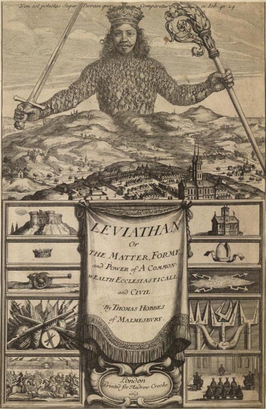 Illustration of the Book Leviathan, by Thomas Hobbes.