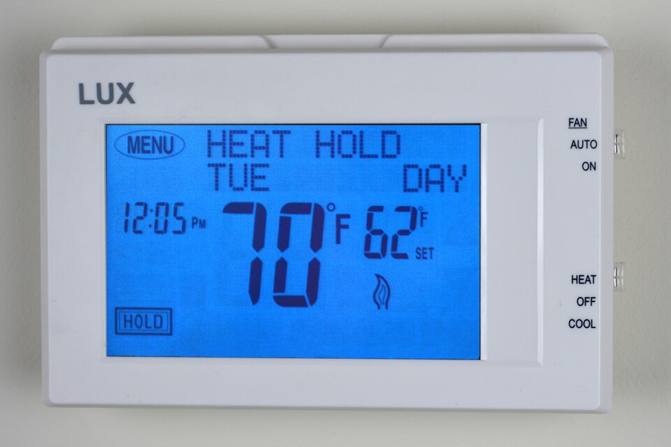 Thermostat used to control an home's air conditioning system.