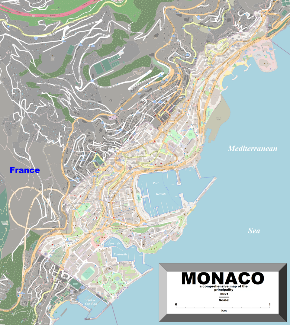 Map of Monaco