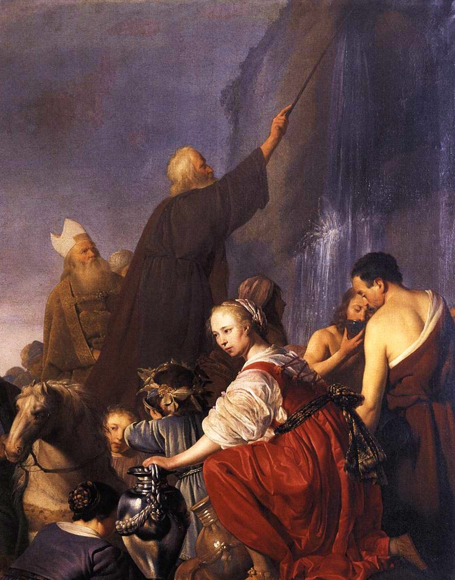 "Moses striking the rock" by Pieter de Grebber (1630)