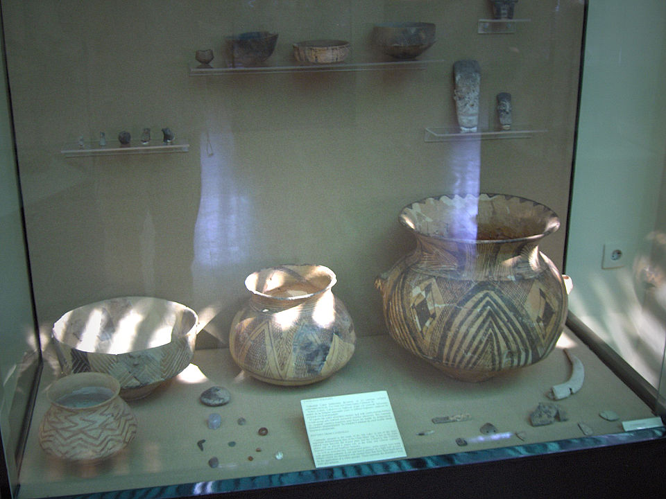 Relatively plain earthenware for everyday use: pottery found at Çatal Höyük - sixth millennium BC