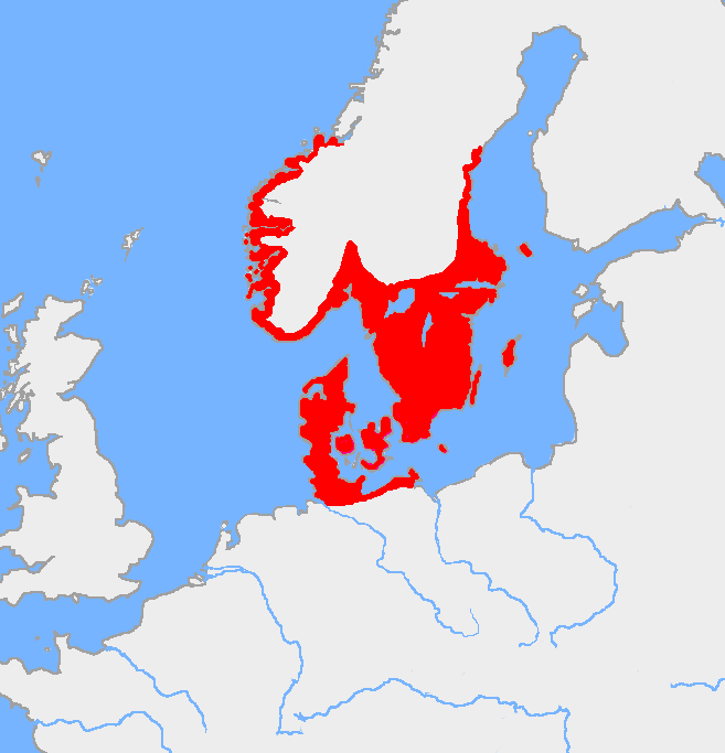 Map of the Nordic Bronze Age culture, ca 1200 BC
