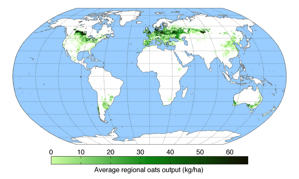 Worldwide oat yield