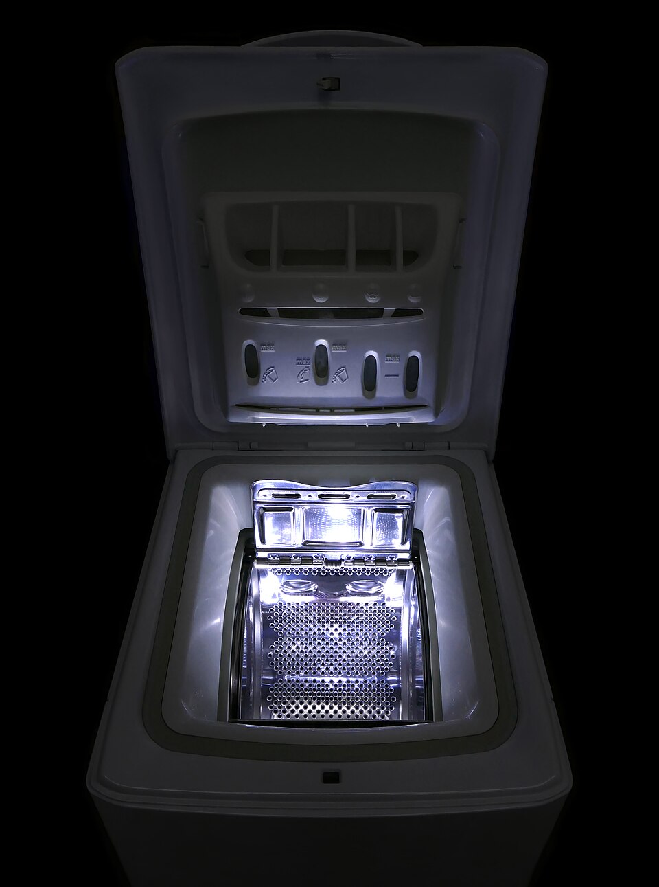 A top loading washing machine.