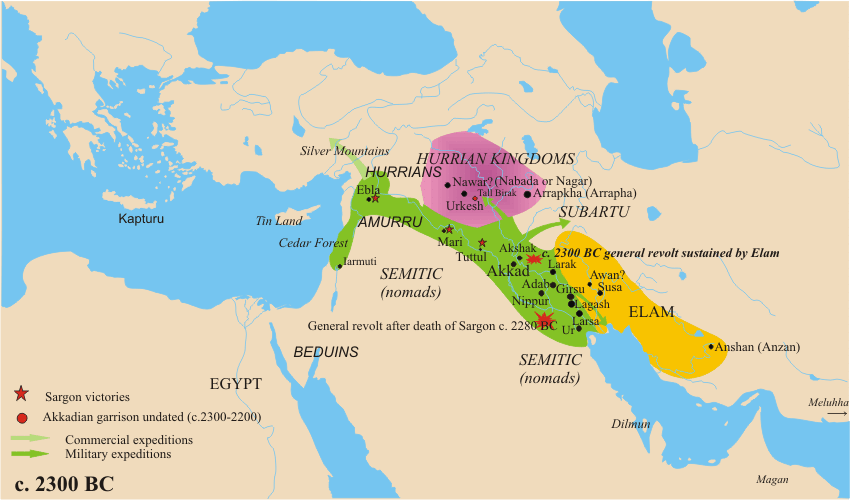 Akkadian Empire in time of Sargon I