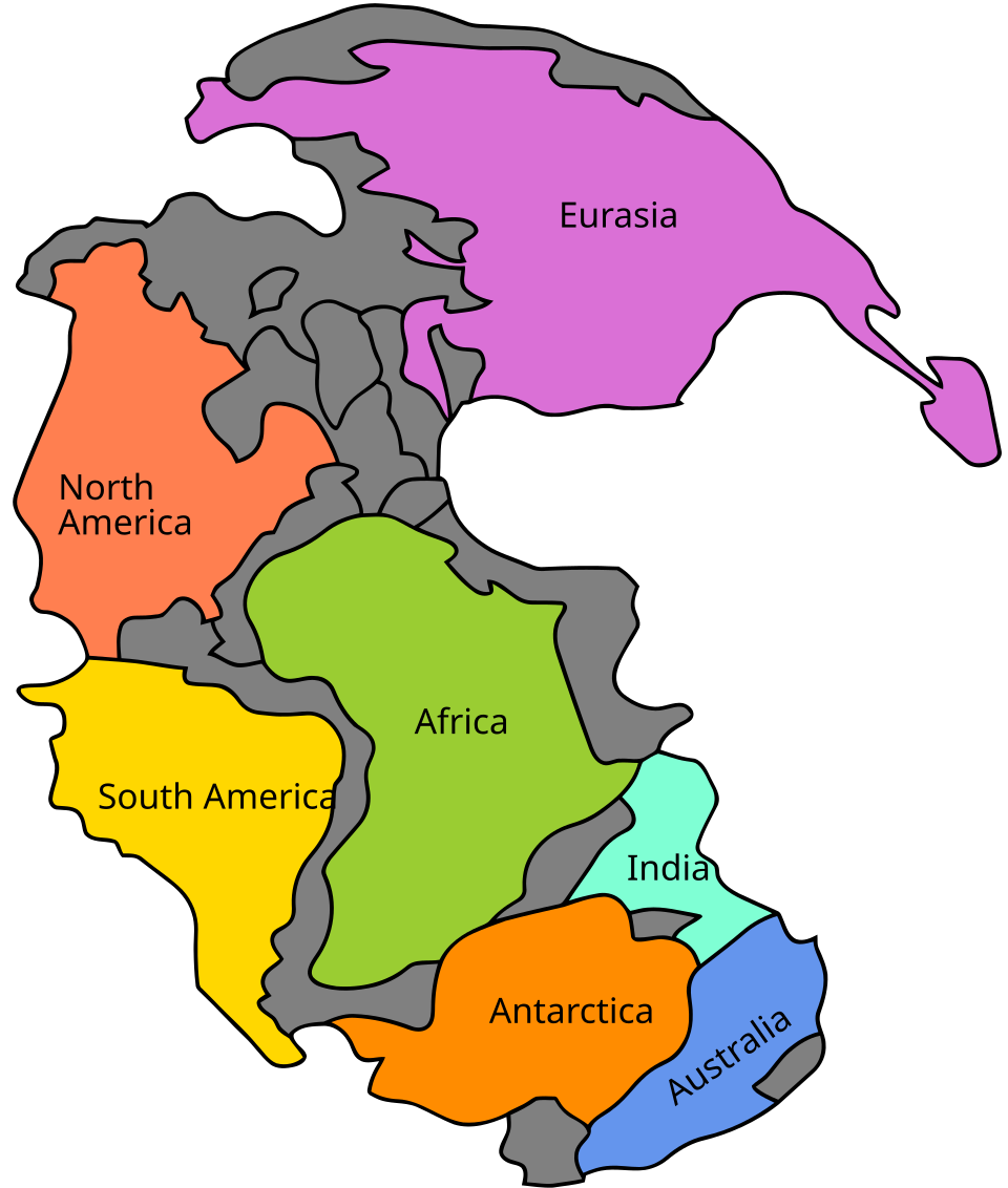 Map of Pangaea