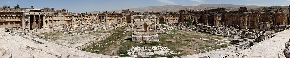 The historic site of Baalbek (ancient Heliopolis) in Lebanon